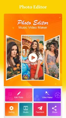 Photo video maker with music android App screenshot 1